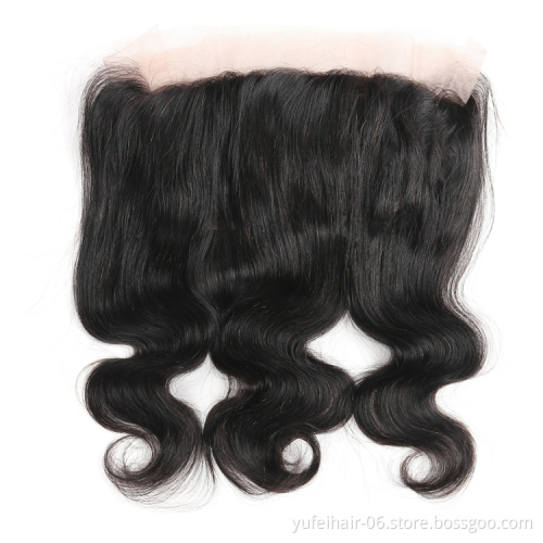 Ear to ear closure virgin remy brazilian lace frontal closure 13x4,2x6 lace closure,loose wave bundles with closure
